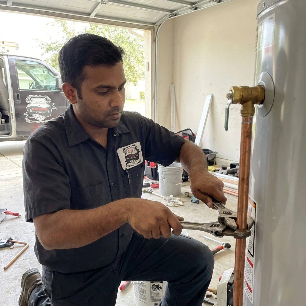 A new water heater installation in a Mango house